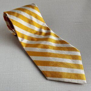 Lauren Ralph Lauren Gold Stripe Tie, 58"x3.75", Read Description